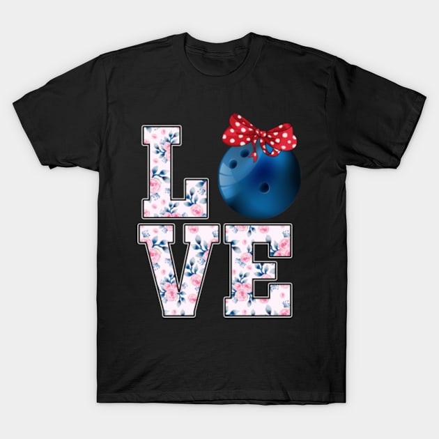 Summer Floral Love Bowling T-Shirt by jrgmerschmann